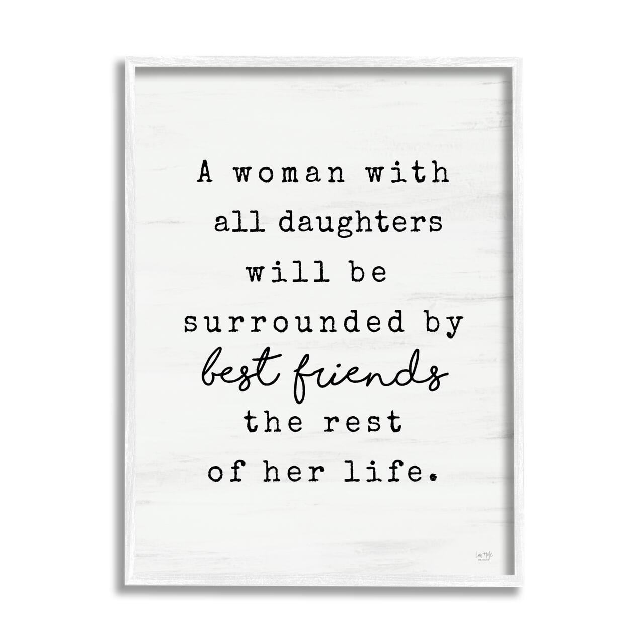 Stupell Industries Woman With All Daughters Loving Family Quote Framed Giclee Art